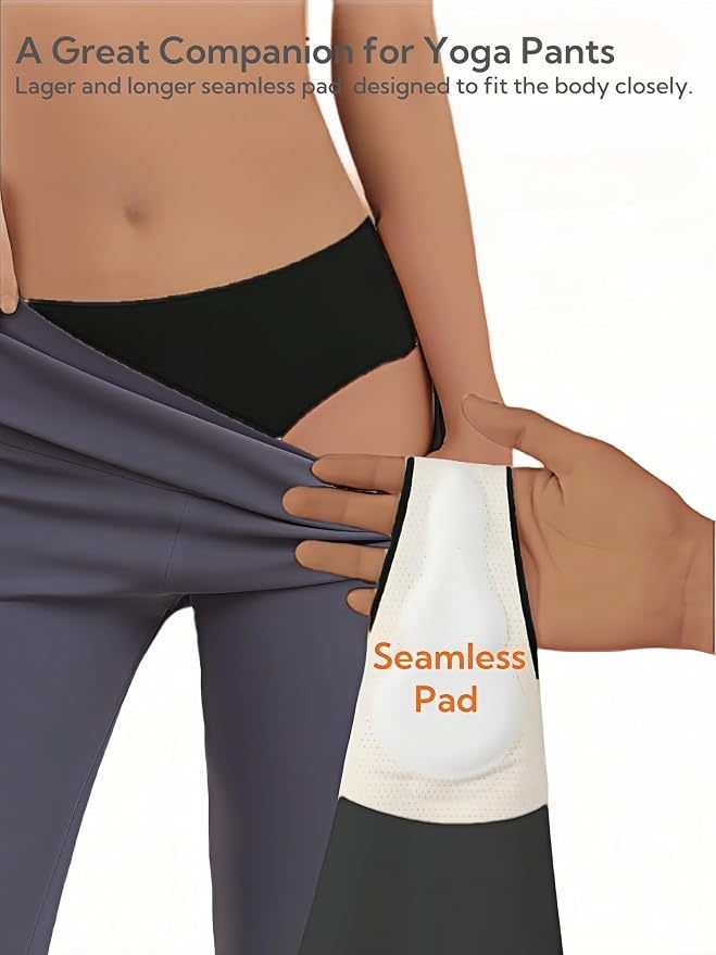 Seamless Anti Embarrassment Workout Underwear | No-Show Invisible Thongs, Smooth Contour Proof Intimates, Cameltoe Concealer Clothing Layer