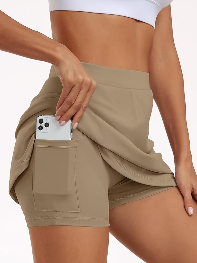 AUTOMET Women's Mini Tennis Skirt with Shorts Underneath 2026 Athletic Workout Cute Golf Skorts Trendy Summer Gym Clothes