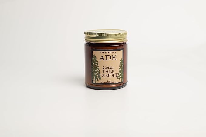 ADK Cedar Scented Candle, 3.5 Oz Aromatherapy Candle, Proudly Poured in The USA, Natural Wax for Relaxation and Home Décor, for Gift, Kitchen, and Living Spaces