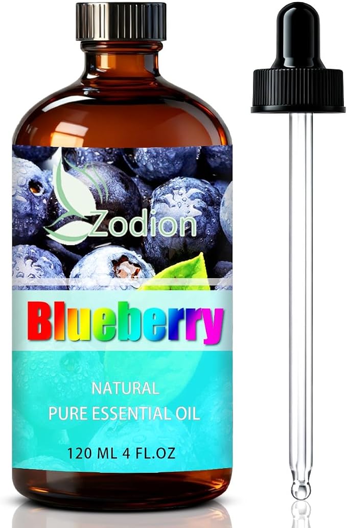 Blueberry Essential Oil - Blueberry Oil for Diffuser, 4 Fl Oz(120ml) | Candle Making, Soap Making, aroma, Strong Scent, Pure, Natural, Home Fragrance, Massage
