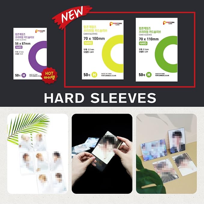[Popcorn Games] Premium Card Sleeve (56×87mm, Hard)