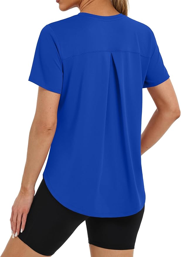 BKRIVE Workout Tops for Women UPF 50+ Quick Dry Shirts (S-3XL) | Ideal for Hiking, Yoga, Running, Gym workouts, Pilstes, Tennis & Travel. Lightweight, Breathable & Moisture wicking