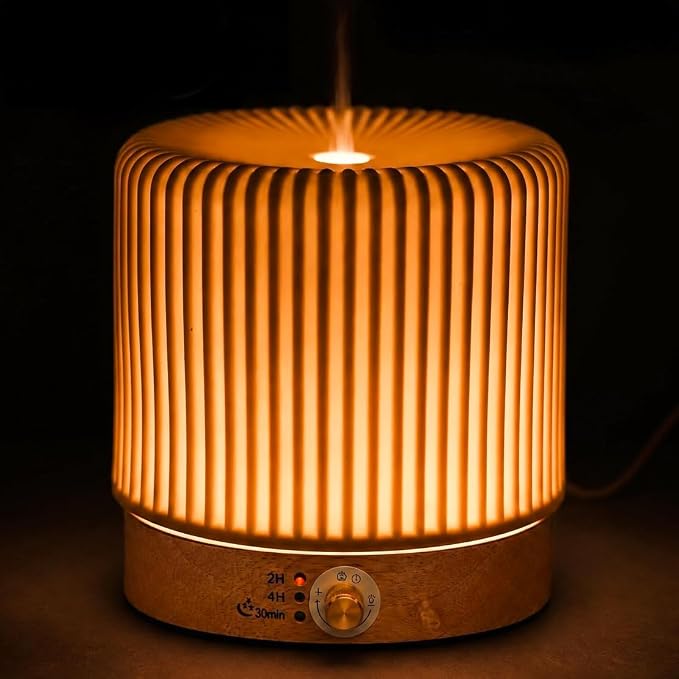 Ceramic Essential Oil Diffusers,Small Cute for Office, Home for Aromatherapy,Bedroom Humidifier Air Fragrance,Room Scent, Smell,Light Decor para Casa De Essentials Aesthetic Aroma (B)
