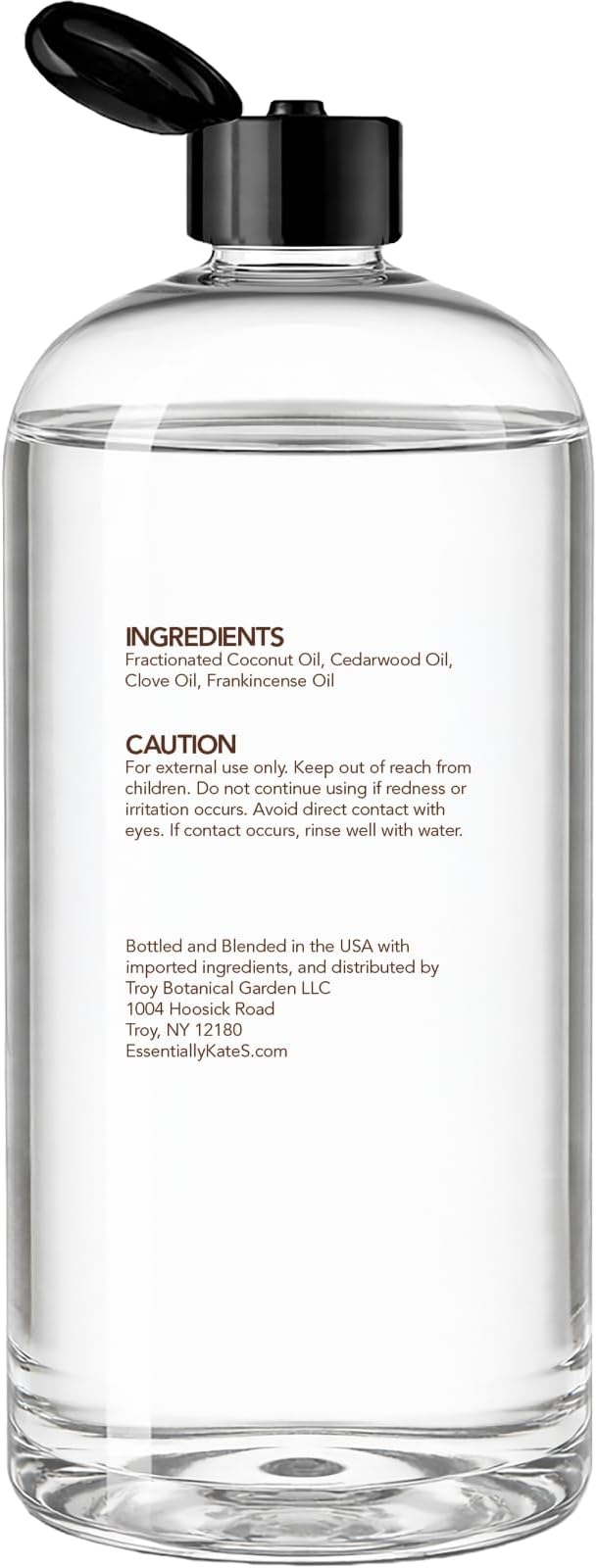Aromatherapy Massage Oil – Cedarwood, Clove & Frankincense with Fractionated Coconut Oil, Lightweight Non-Greasy, Very Long-Lasting Glide and Excellent Slip, 100% Natural, 8 FL Oz