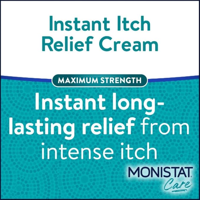 Monistat Instant Itch Relief Cream for Women, Maximum Strength Feminine Itch Care, 1 oz (Pack of 6)