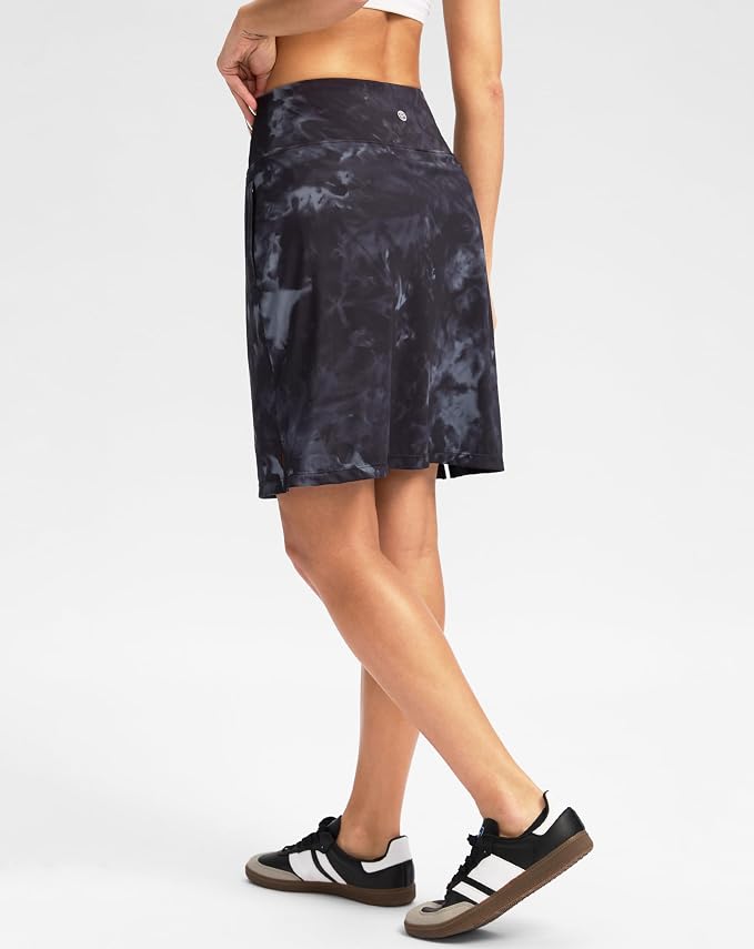 G Gradual 20" Skorts with Pockets Knee Length Golf Skirt | Built in Soft Shorts, High Waisted, Tummy Control, Breathable, Long Skorts for Athletic, Tennis, Dressy, Casual, Summer