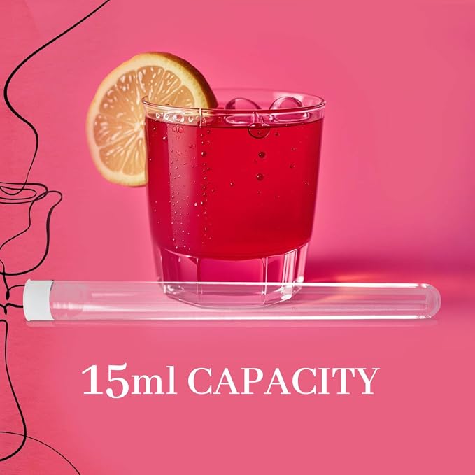 39 PCS Tampon Tube for Women, Plastic Tube for Juice with Funnel and Spout for Cruise Concert Sports Events-Pink