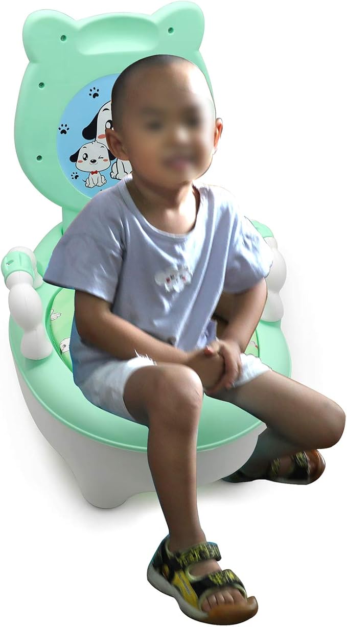 XKMT- Baby Kids Portable Bear Grean Potty Training Seat Toddler Portable Lovely Toilet Seat Stool Chair [P/N: ET-BABY003-GREEN]