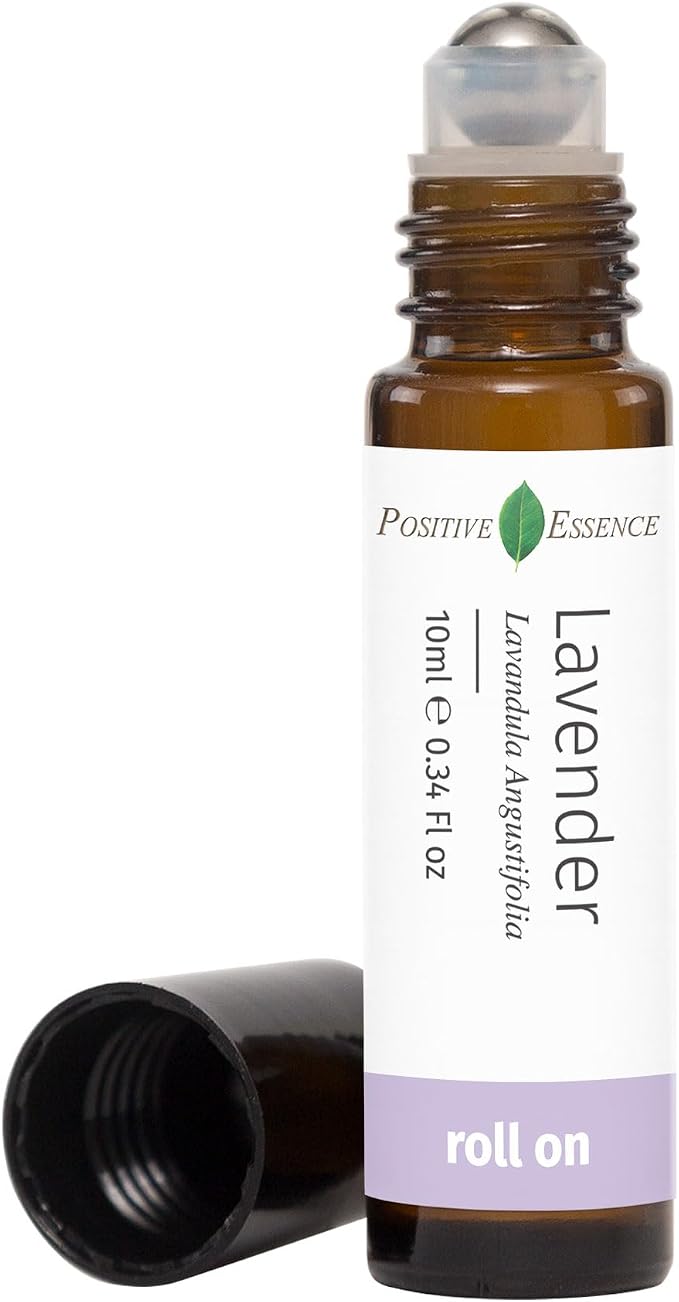 Lavender Essential Oil Roll-On with Jojoba Oil, Leak-Proof, 10 mL | Lavender Essential Oil, Jojoba Oil, Fresh Floral-Herbal Aroma, Leak-Proof Rollerball, Travel Size, 10 mL