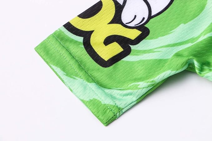 Hotlion Kids Cycling Jersey Set Short Sleeve Boys Mountain Bike Shirt Girls Cartoon Bicycle Tops Childs for Riding Biking