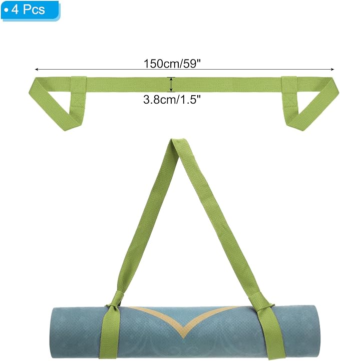 PATIKIL Yoga Mat Strap, Adjustable Yoga Mat Carrier Straps Sling Cotton Anti Slip Mat Holder Stretching Band