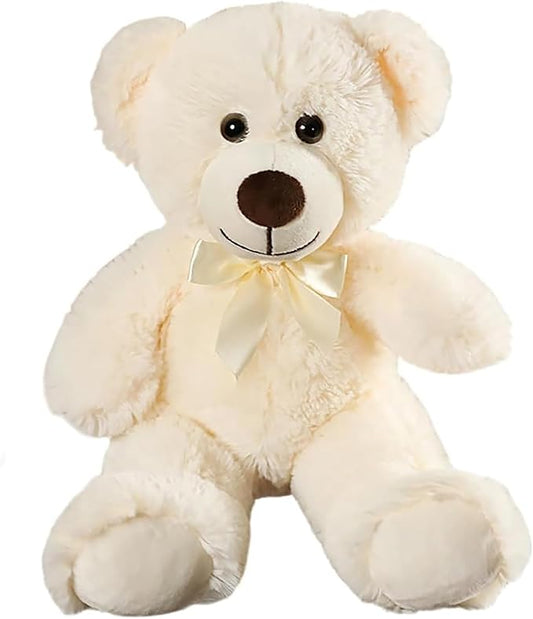 Teddy Bear Stuffed Animal, 12inch Teddy Bear Plush Toy, Birthday Valentine's Day Xmas Gifts for Kids Boys Girls Friends (B-Beige)