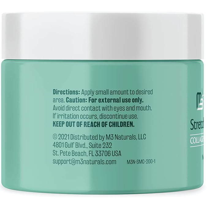 Stretch Mark Cream Infused with Collagen & Stem Cell Maternity Skincare Oil Removes Stretch Mark Prevention & Scar Remover Lotion Green Tea Extract & Raspberry Ketones by M3