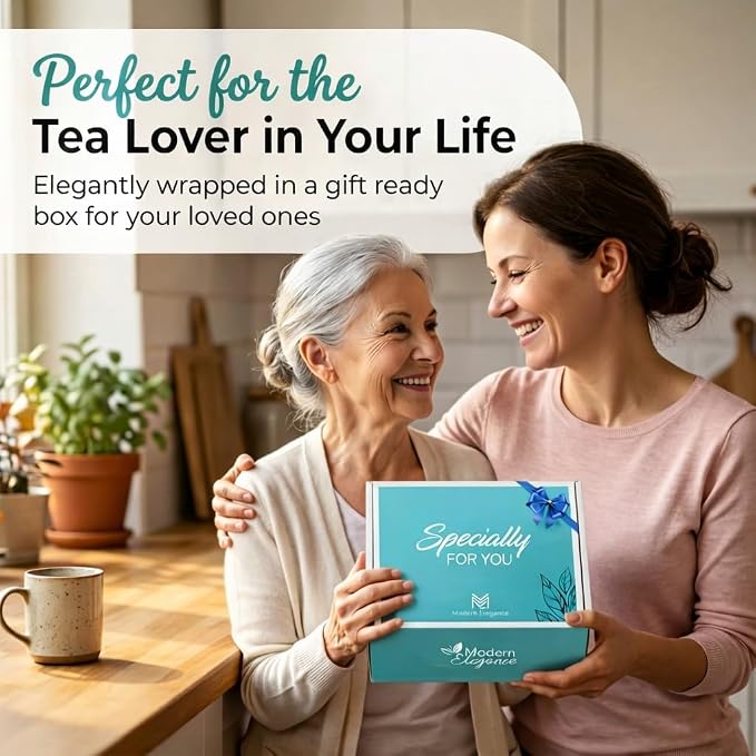 Modern Elegance Tea Tumbler Gift Set for Women, Teal