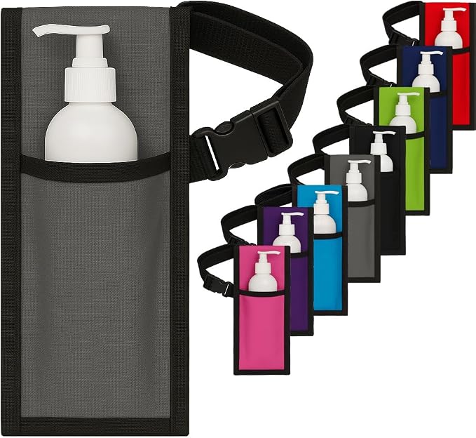 Royal Massage Oil Bottle Holster with Adjustable Strap – Hands-Free Waist or Shoulder Pouch for Therapists – Fits Most Pump Bottles – 8 Color Options - Bottle Not Included (Gray)