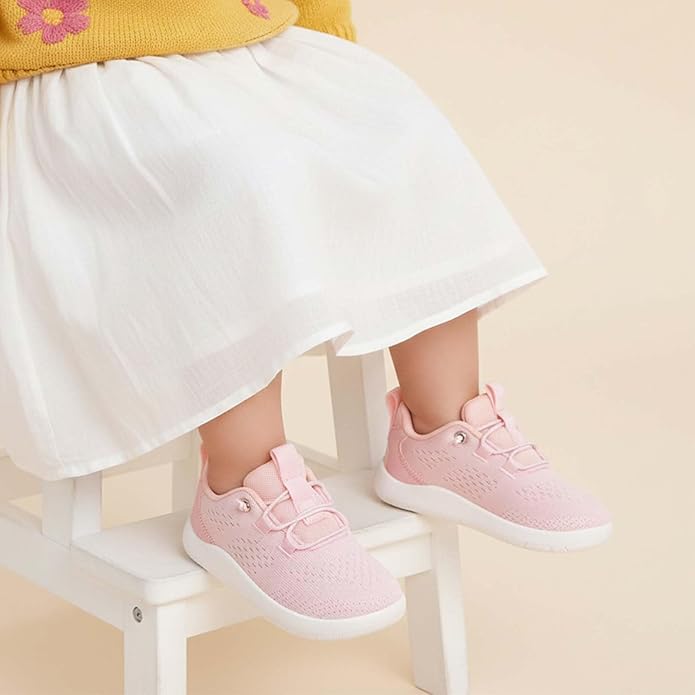 MORENDL Wide Toddler Shoes Baby Walking Shoes Girls Boys Zero Drop Minimalist Sneakers Slip On Tennis Shoe Breathable Naturally Flexible