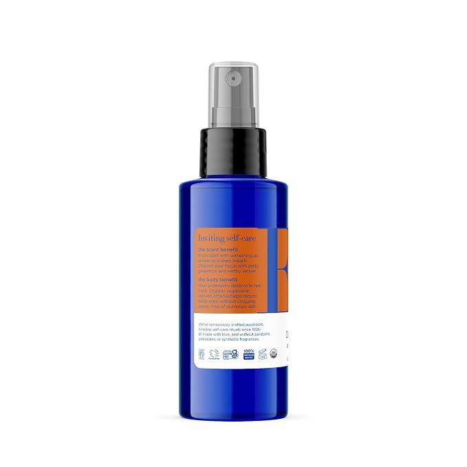 EO Organic Deodorant Spray, 4 Ounce (Pack of 3), Citrus, made with Essential Oils for Men and Women