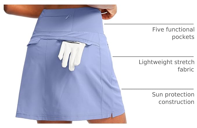 G Gradual Golf Skorts Skirts for Women with 5 Pockets Women's High Waisted Lightweight Athletic Skirt for Tennis Running