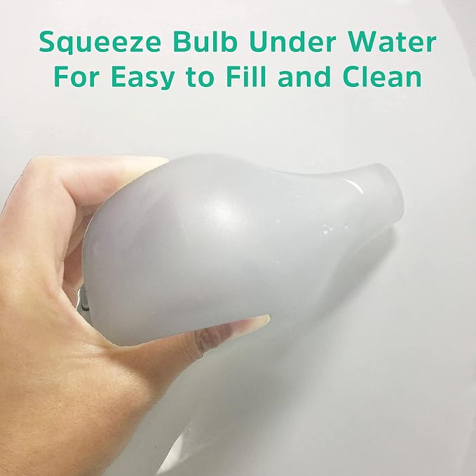 Clear Silicone Enema Bulb Anal Douche Kit for Colon Cleansing Men Women with 5Pcs Enema Replacement Nozzle Tip Applicator, Enema Vaginal Pump Rectal Irrigation Syringe Squeeze Ball Feminine Wash Care