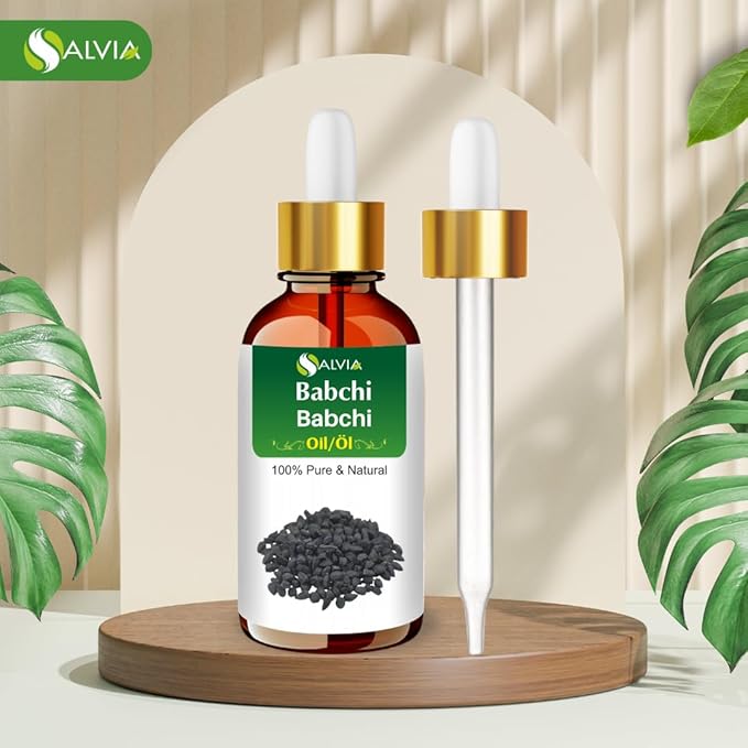 Salvia Babchi Oil Cosmetic Grade (30 ml / 1.01 fl oz) with Dropper - for DIY Skin and Hair Care Ideal for Serums Balms Massage Oils and Beauty Formulations