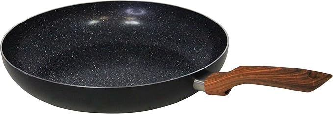 IMUSA 12 Inch Madera Aluminum Speckled Black Ceramic Fry Pan | Ideal for Searing and Sautéing, Great for Family Meals