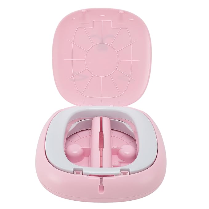 Children Toilet, Training Toilet for Kids, Foldable Potty with Storage Bag, Foldable Potty Training Toilet for Car Driving Camping Travel (Pink)