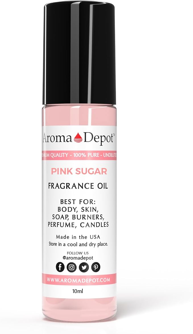Aroma Depot Pink Sugar 10 ml. / .033 fl. oz. Roll-On Perfume I Skin Oil I Our Interpretation Premium Quality I Uncut I Fragrance Oil I Skin Safe I Add Aroma to Your DIY Projects