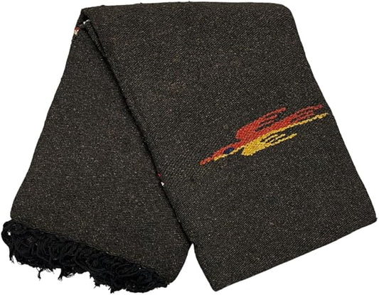 Open Road Goods Mexican Thunderbird Yoga Blanket, Handwoven Throw for Yoga, Meditation, and Home Décor – Versatile Blanket for Beach, Picnic, Camping, or Outdoor Use