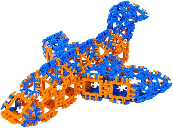 That Hinge Toy 150 Piece Red + Blue Set, Dinosaur + More STEM Construction Toy Building Set
