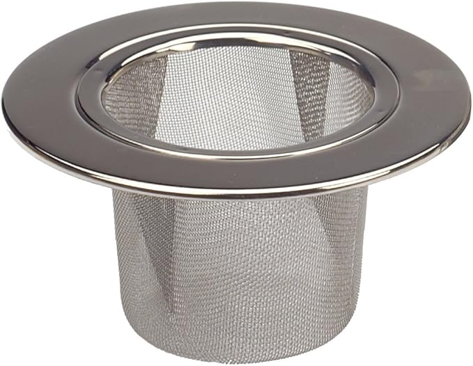 RSVP International Loose Leaf Tea Strainer, 18/8 Stainless Steel, Dishwasher Safe, 3.75" Diameter