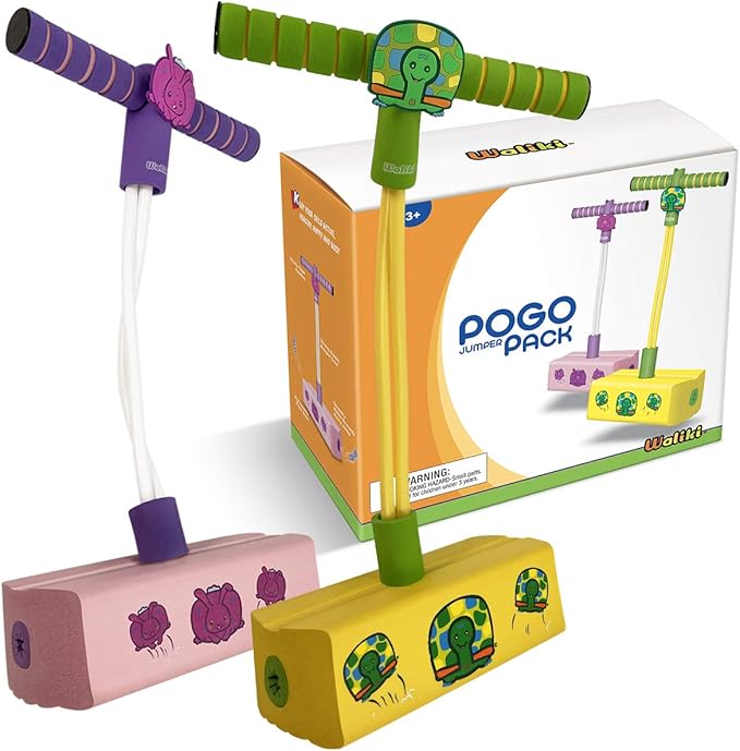 WALIKI Foam Pogo Hopper | Tortoise and Hare Jumper Race Pack | Best Toy for 3 Year Old| 2 Pack