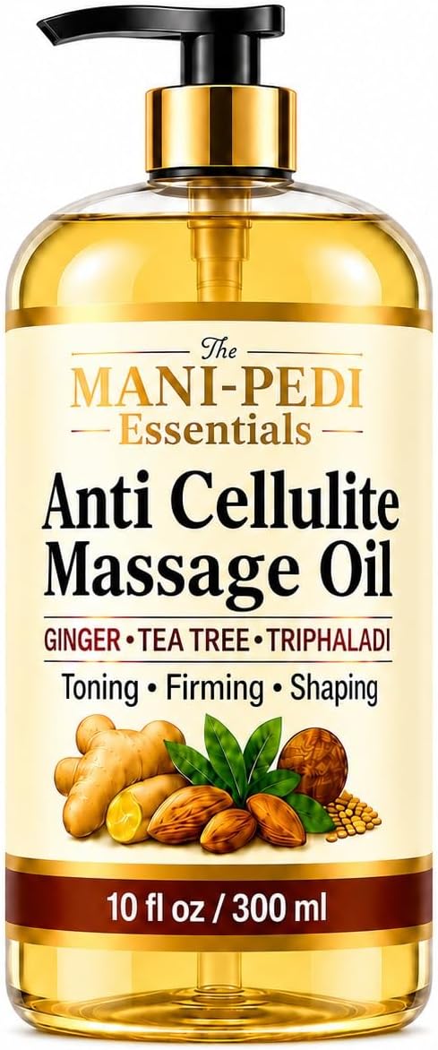 TMPE Anti Cellulite Body Oil - Visibly Tones, Firms & Shapes with Ginger, Tea Tree & Natural Herbs | Non-Greasy, Skin Tightening Formula | 10 Fl Oz
