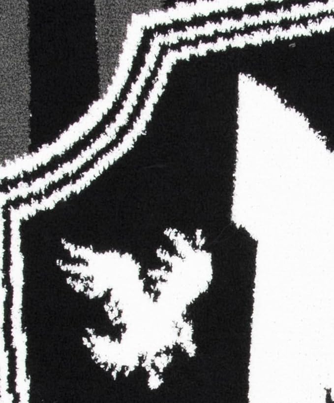 Jay Franco Plush Throw Blanket – Soft & Fuzzy 50x60 Inch Throw for Couch or Bed – Cozy Home Décor for Living Room & Bedroom, Black - Wednesday