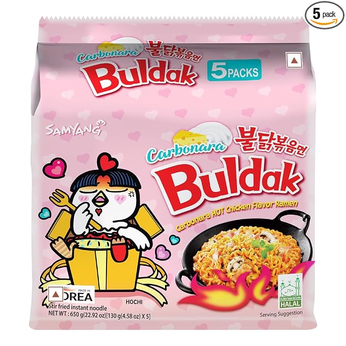 Limited Edition Samyang Carbo Buldak Super Hot Spicy Noodle 5 PACKS