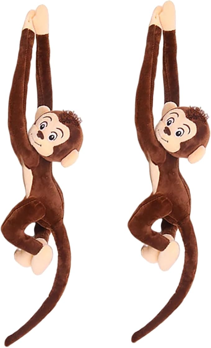 CHELEI2019 2PCS 27.6" Monkey Plush Stuffed Animal,Hanging Stuffed Animal Monkey with Long Hands