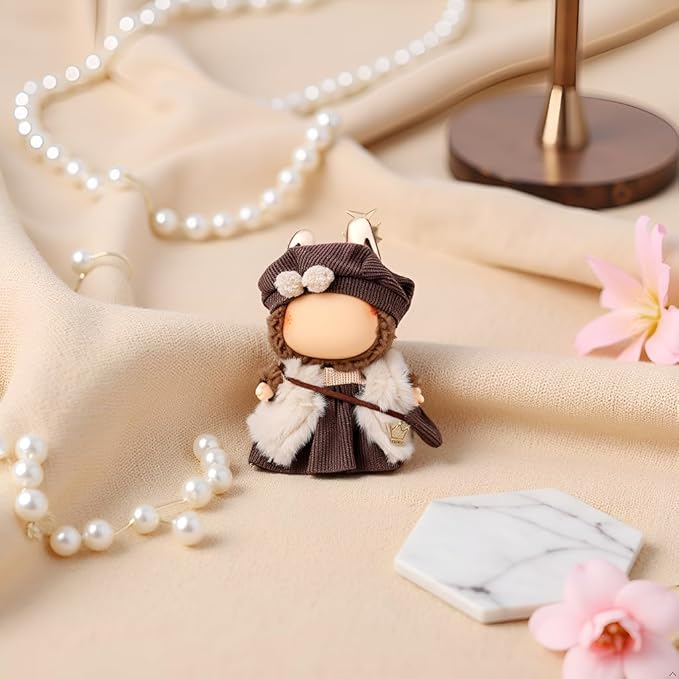 Doll Clothes Set for 6.7-inch/5.9-inch Dolls - Luxury Chic High-End Fashion Outfit with Suitable Accessories, Beret Style (No Dolls)