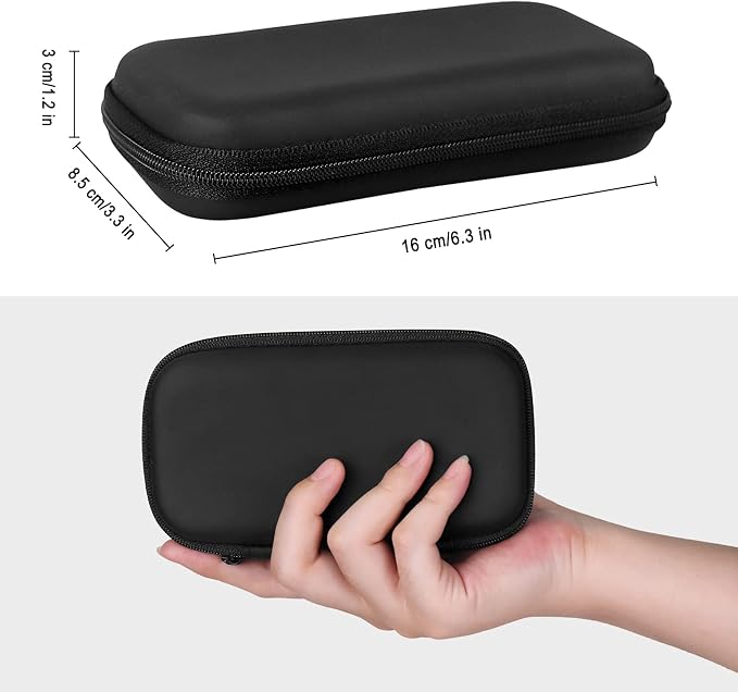 Tampon Storage Bag,Black Tampon Organizer Bag with Zipper Pack of 2 Small Pouch for Feminine Products 6.3x3.3x1.2inches Portable Period Bags for Women,Ladies