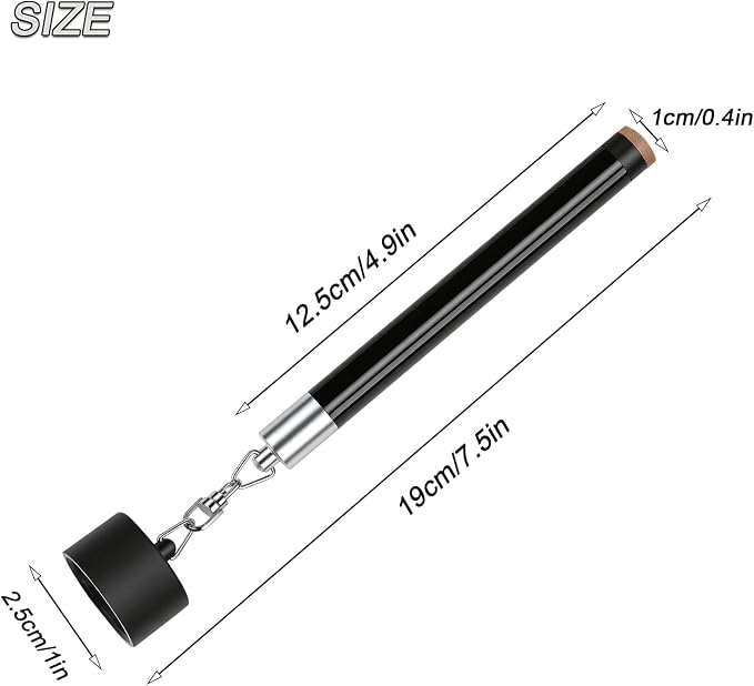 LAKE OF FIRE Pool Cue Chalk Holder – 2-in-1 Billiard Accessory with Pool Chalk Holder & Cue Tip Tool
