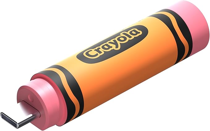 SANDISK 256GB Crayola USB-C Flash Drive, Mango Tango - Up to 300MB/s Read speeds, USB 3.2 Gen 1, USB Type-C - Crayon-Shaped Drive - SDCZIC-256G-G46O