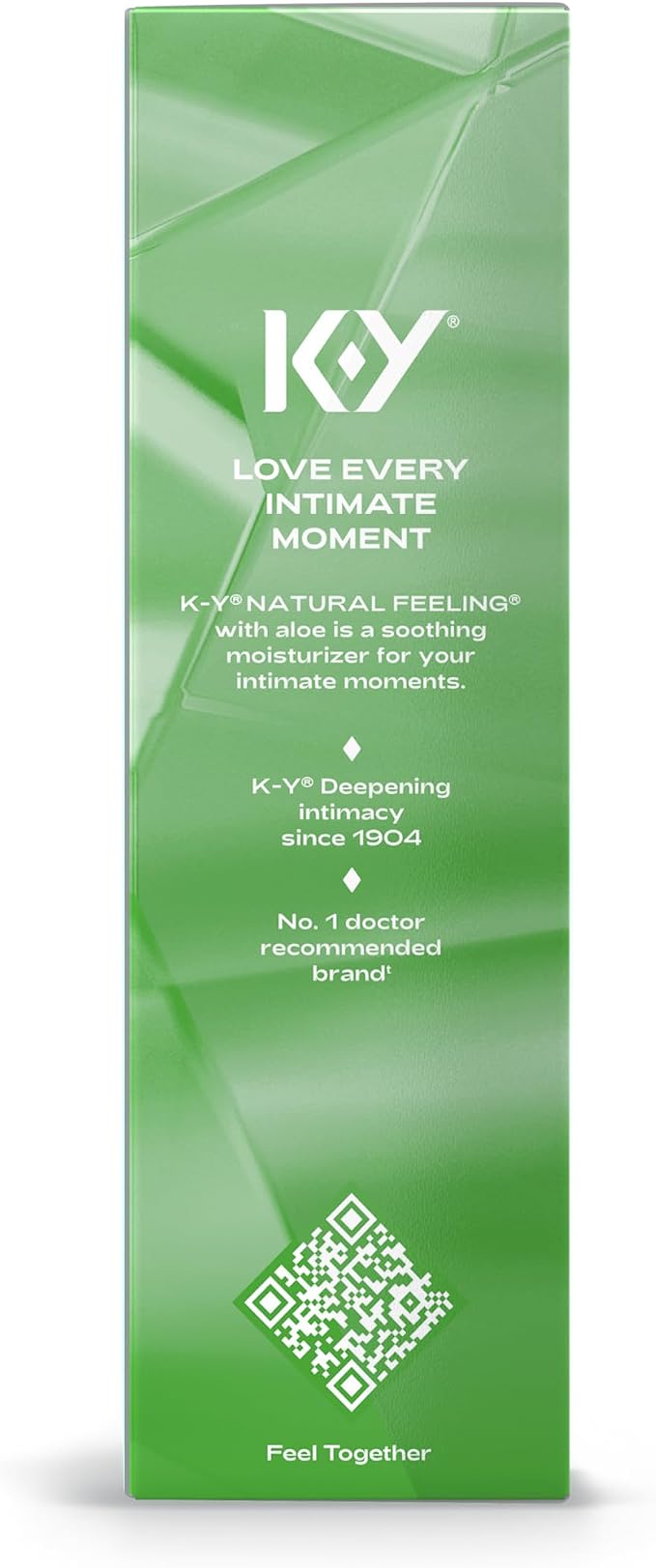 K-Y Natural Feeling with Aloe, Water Based Lube for Sex, Sex Toy & Anal Lube, Non-Sticky Personal Lubricant, Condom-Friendly, pH-Friendly, Travel Size Lubricant, 2.5 Fl Oz