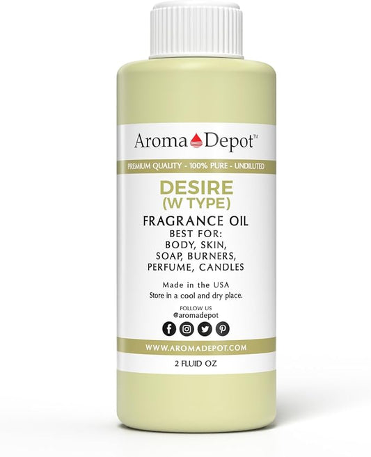 Aroma Depot 2 oz / 2 Ounces Desire Type for Women Perfume/Body Oil Our Interpretation, Premium Quality Uncut Fragrance Oil