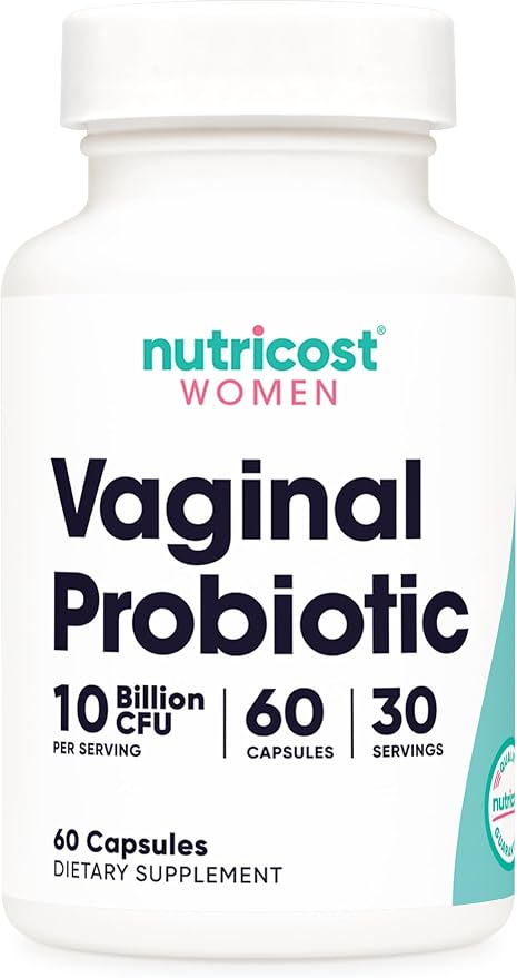 Nutricost Vaginal Probiotic for Women (10 Billion CFU) 60 Capsules | GMO-Free, Gluten-Free, 30 Servings