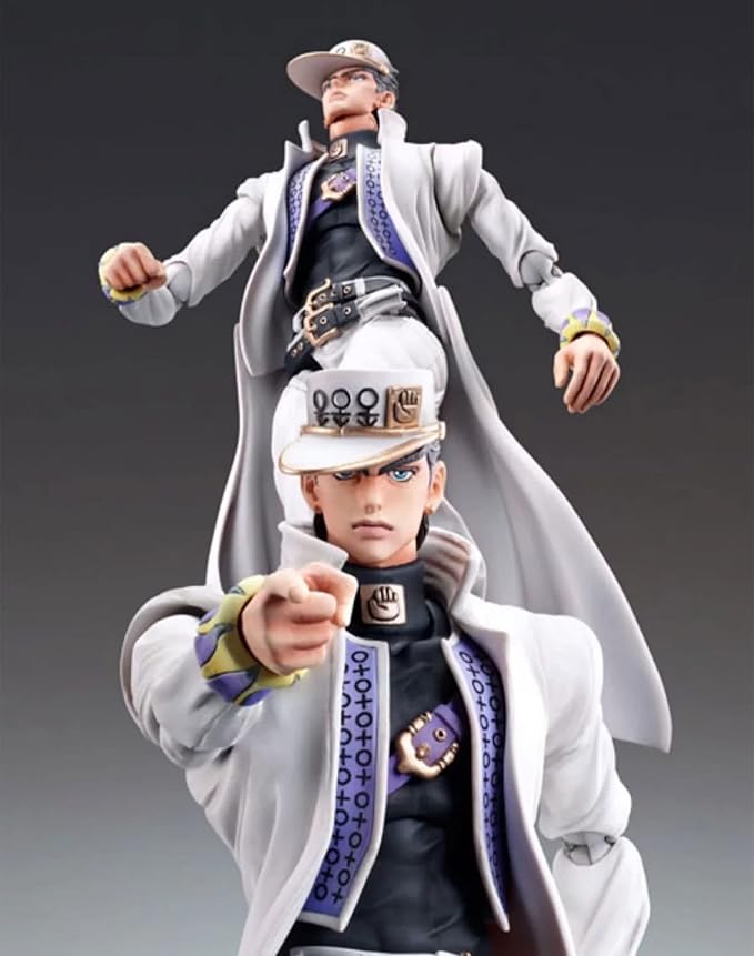 2pcs Kujo Jotaro and Star Platinum Super Action Statue Collections 6.69" JJBA Figurines Movable Joints Anime Figure Desktop Decoration