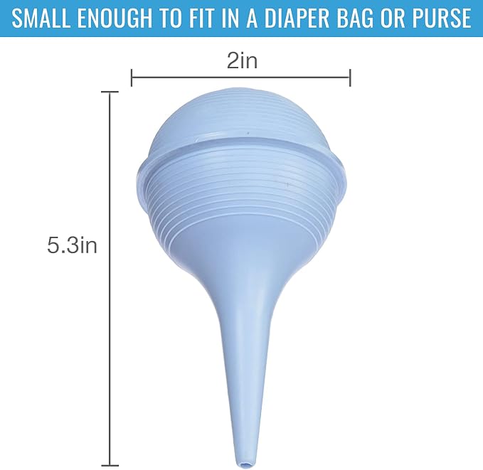 DMI Reusable Nasal Aspirator for Baby & Ear Bulb Syringe for Infant - Gentle Mucus Removal Suction to Clear Airway & Nasal | Baby Congestion Relief Nose Sucker for Baby