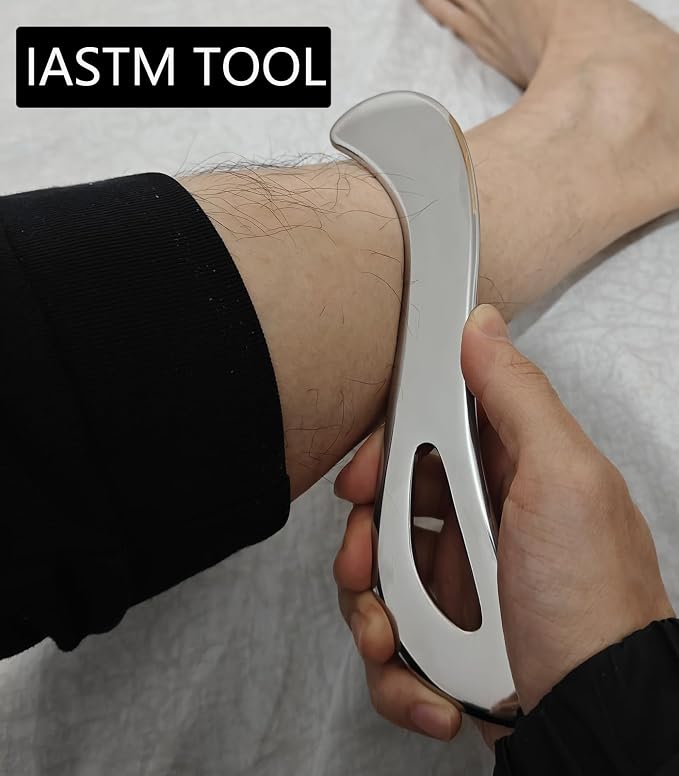 Professional Muscle Scraper Tool Set, 4-Piece Stainless Steel IASTM Tools with Storage Case, Physical Therapy Massage Tools for Muscle Recovery