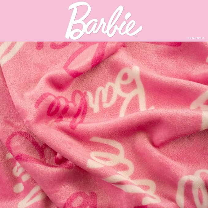 Franco Barbie Kids Bedding Super Soft Cozy Silk Touch Throw, 40 in x 50 in, (Officially Licensed Product) (Pack of 6)