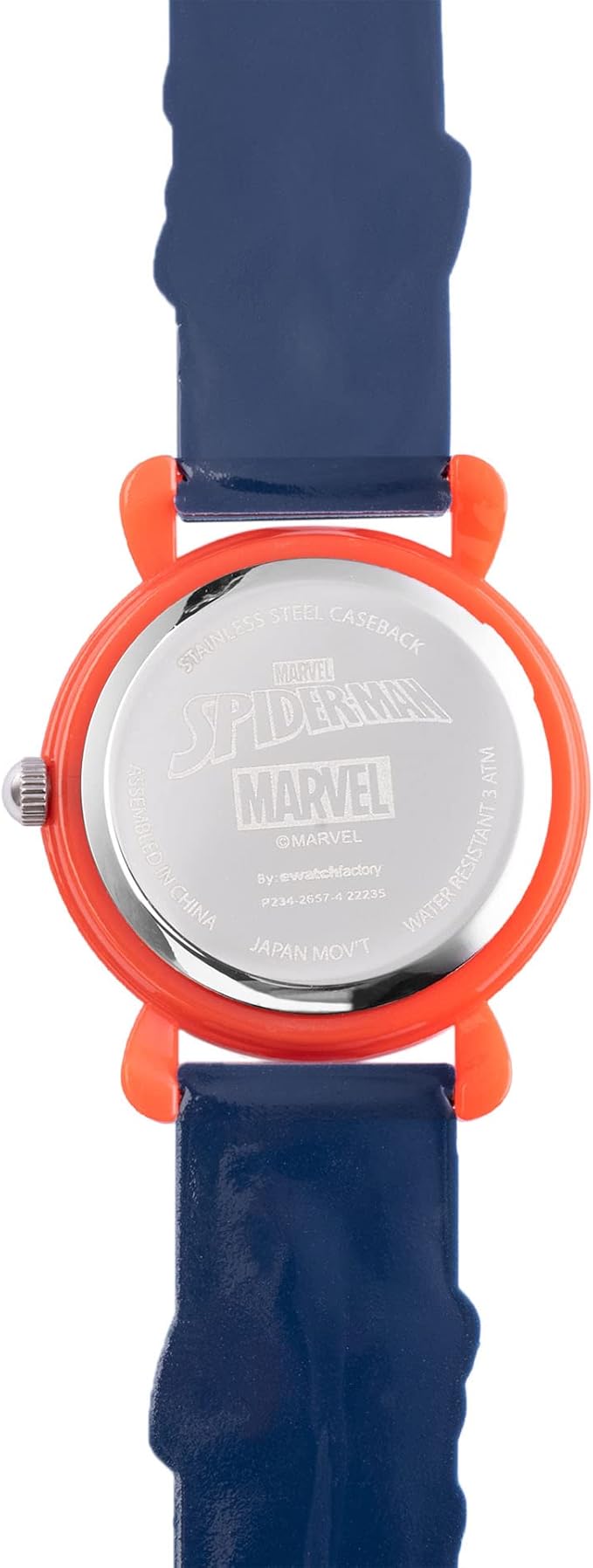 Marvel Spiderman Watch for Kids - Spiderman Watch Boys - Spider-Man Watches for Boys 4-6 - Toys - Kids - Marvel Toddler - Silver Case - 3D Silicone Plastic Strap