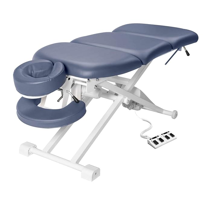 29" Theramaster Master Massage 4 Section Electric Bodywork Table-Royal Blue
