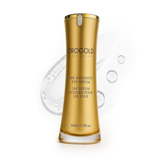 OROGOLD 24K Intensive Eye Serum - Under Eye Serum to Help Reduce the Look of Dark Circles and Puffiness - Gold, Green Tea, Aloe Vera and Vitamin C - 1.76 Fl. Oz.