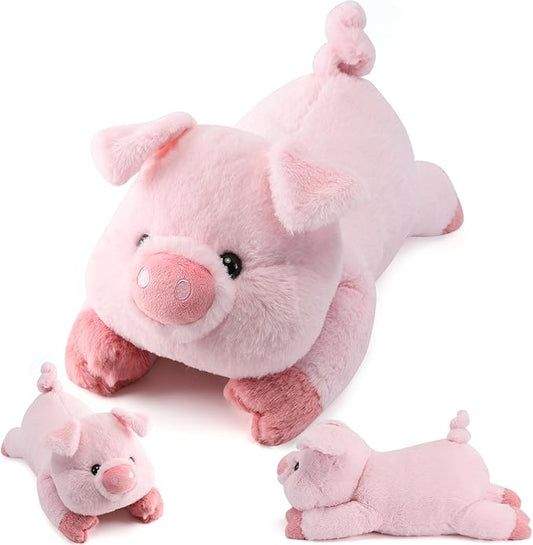 Pig Weighted Stuffed Animals - 12 Inch 1.0 Pounds Weighted Plushies Pig - Small Plush Stuffed Animals Pillow - Cute Plush Toys Gifts for Kids & Adults
